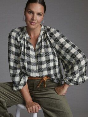 NWOT ANTHROPOLOGIE Pilcro Breezy Buttondown Shirt, Size S